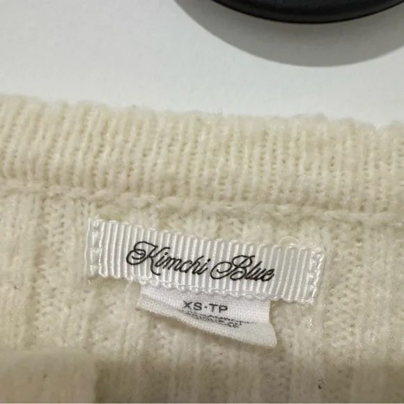 Kimchi Blue Ivory Ribbed Sweater - Picture 3 of 4
